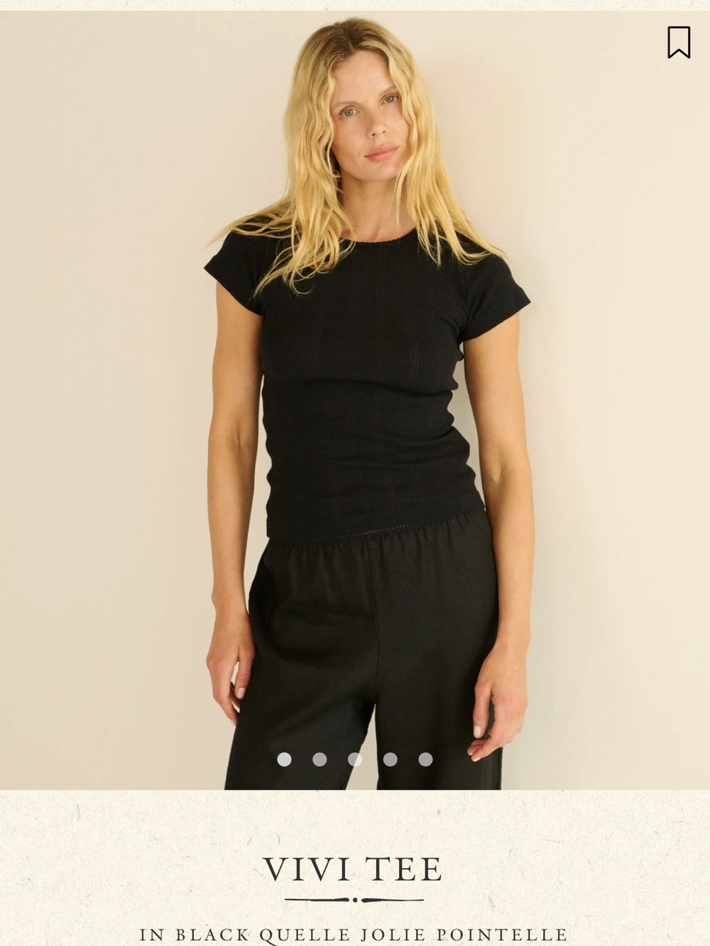 Doen Vivi Tee Black Women’s Short Sleeve Top